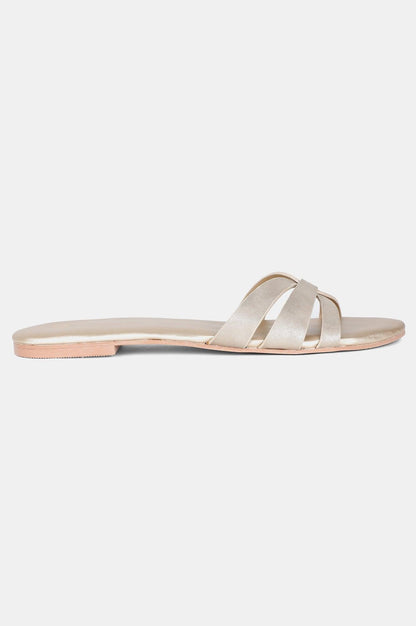 W LIGHT GOLD Almond Toe Flat-WNATALIE - wforwoman