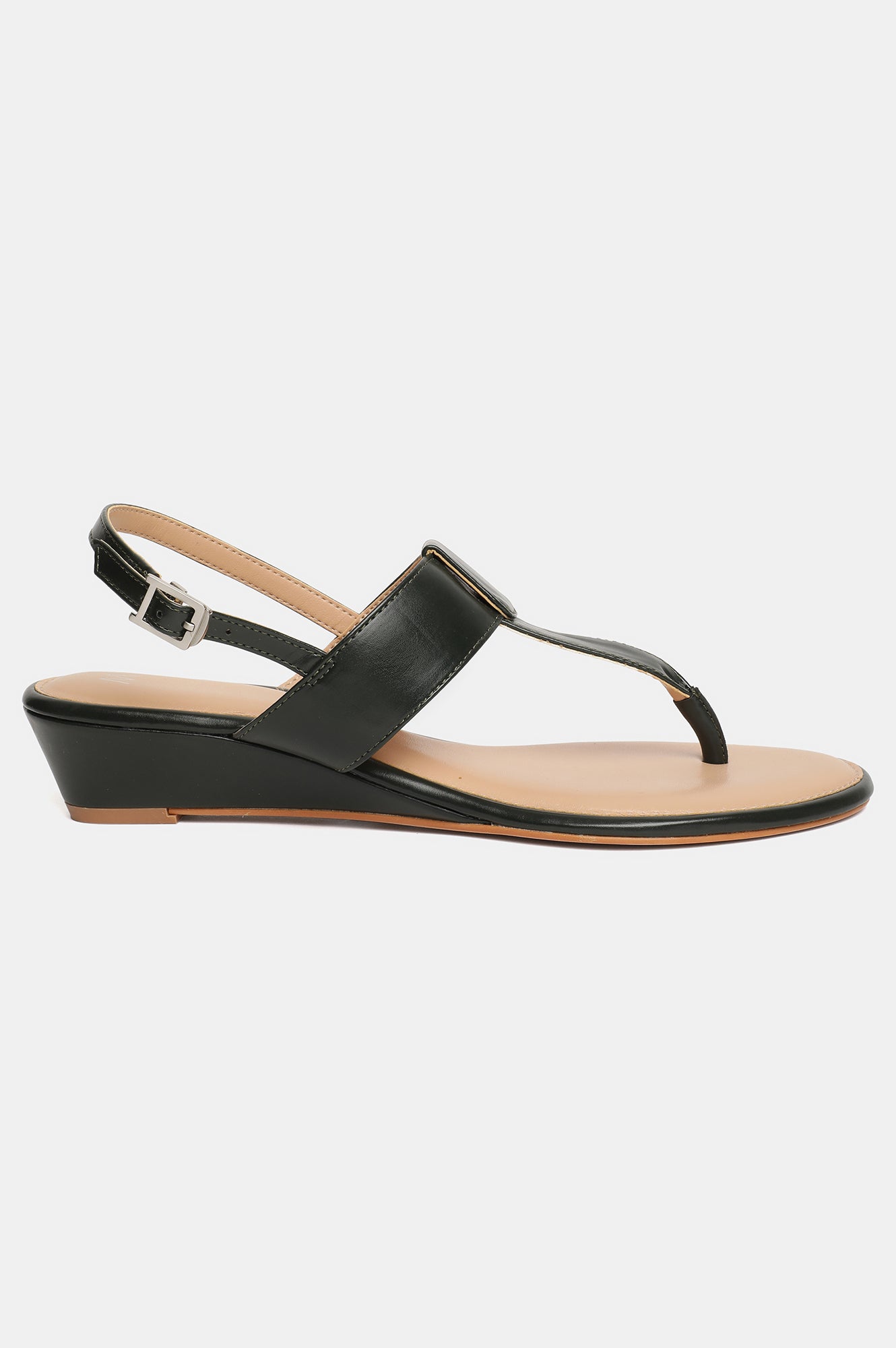 W Solid Almond Toe Wedge-Wrachel