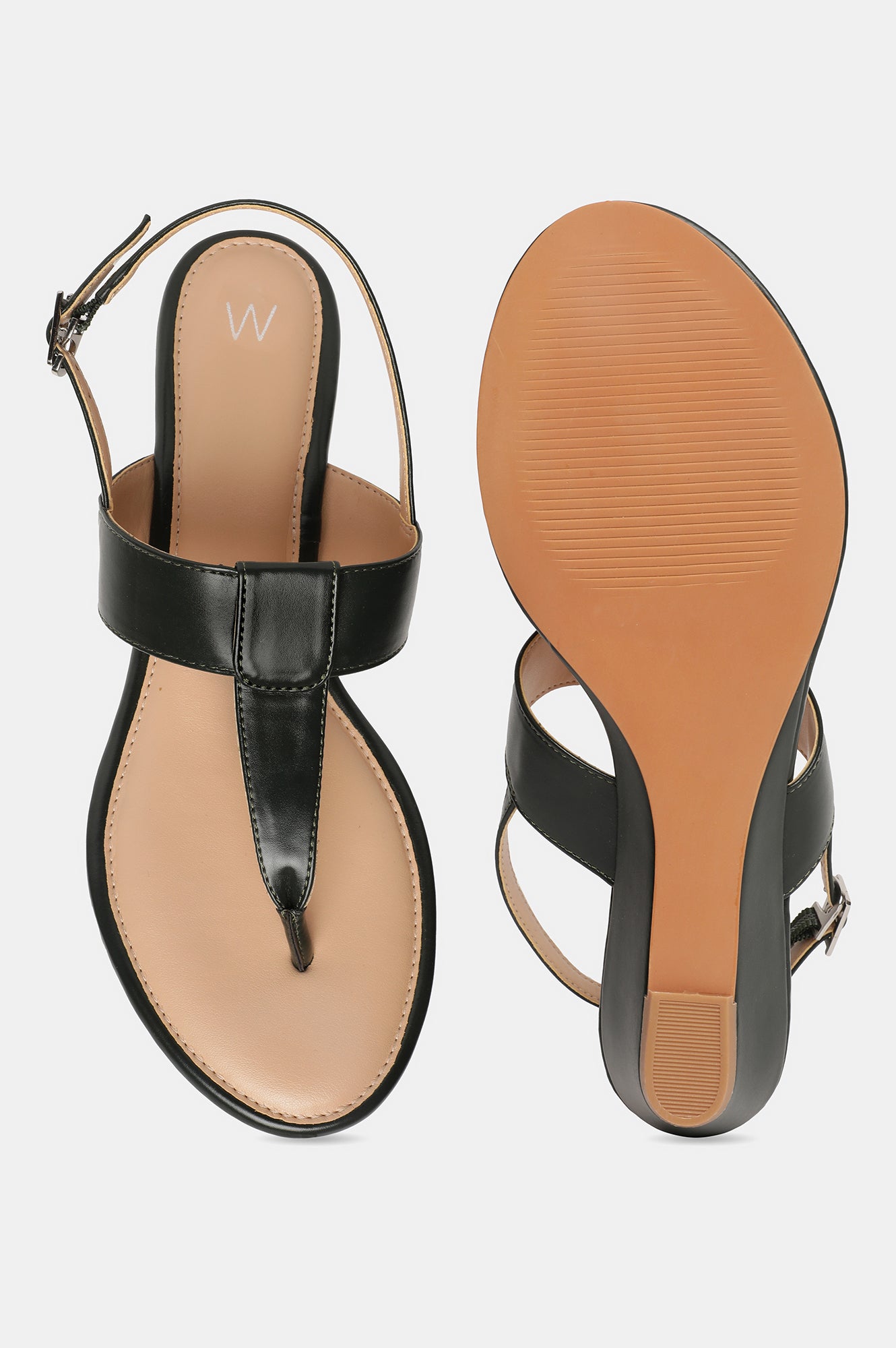 W Solid Almond Toe Wedge-Wrachel