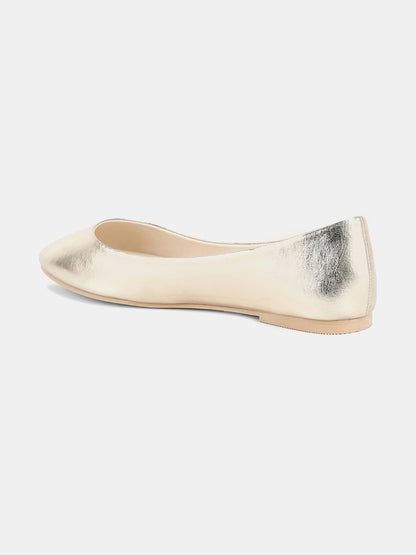 W Textured Round Toe Flat-Wvivian