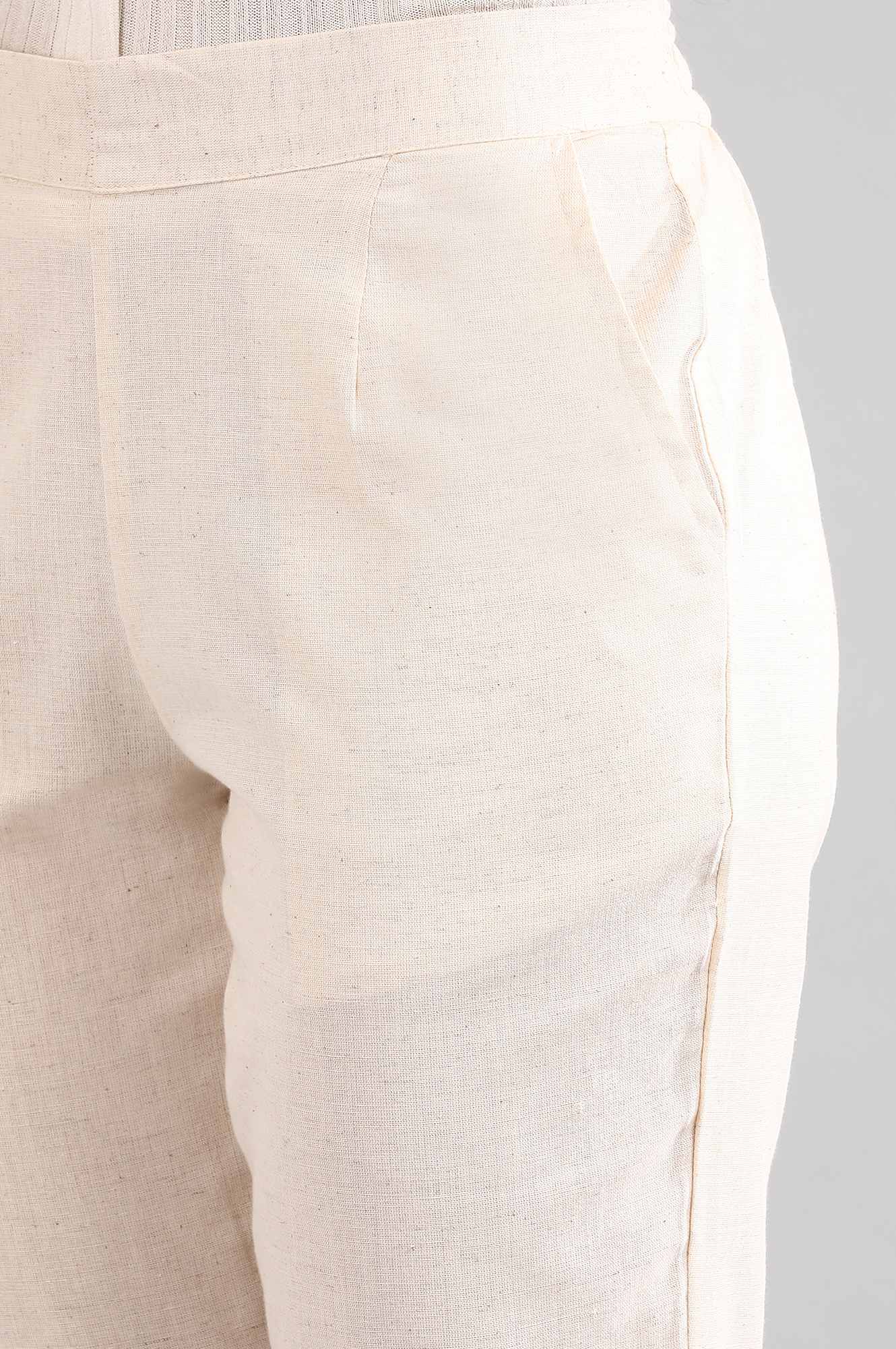 Natural Solid Trousers