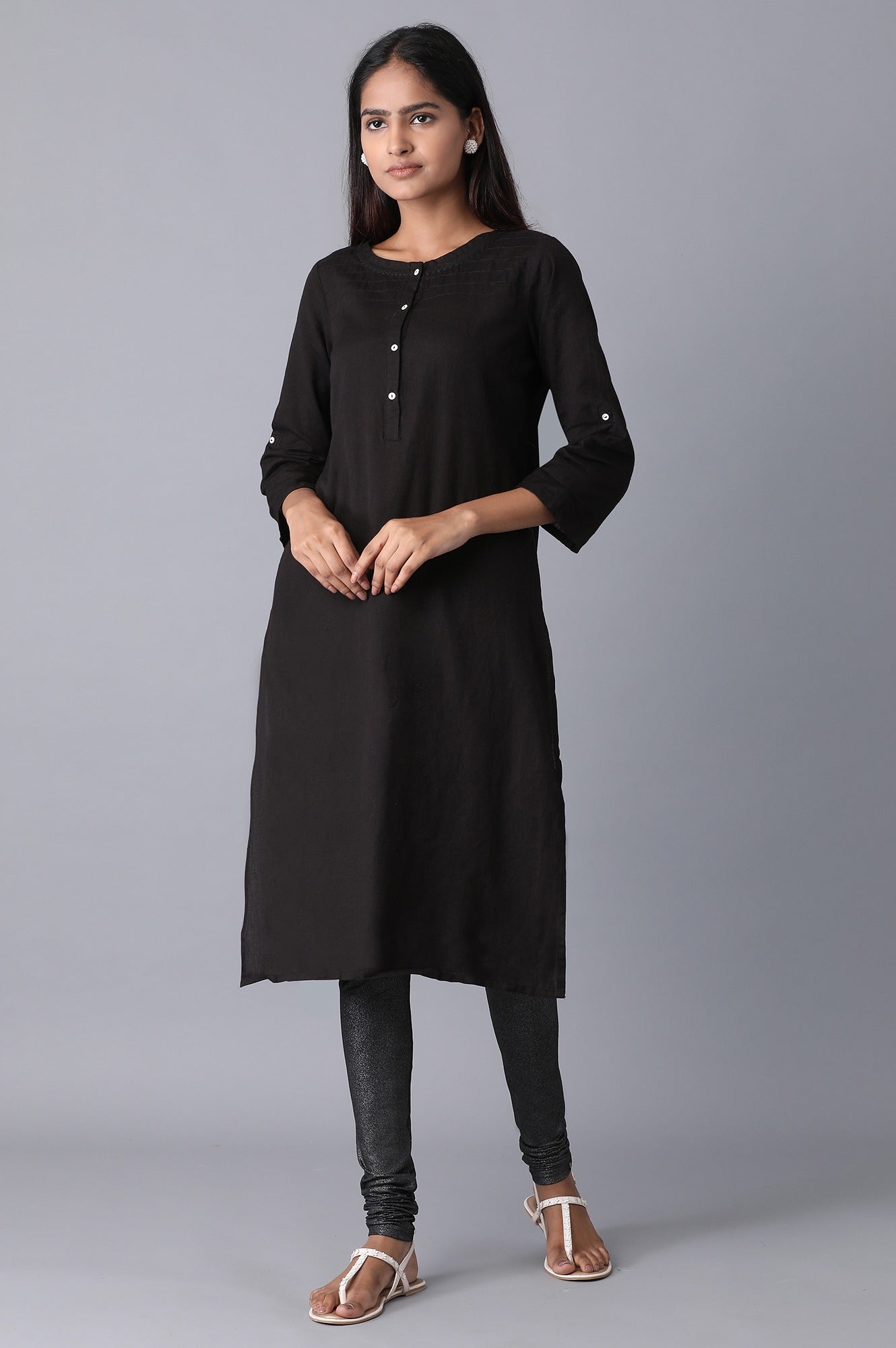 Black Cotton Churidar