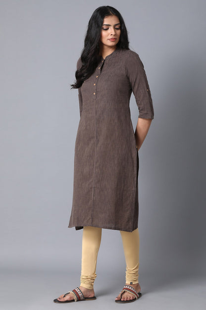 Brown Cotton Churidar