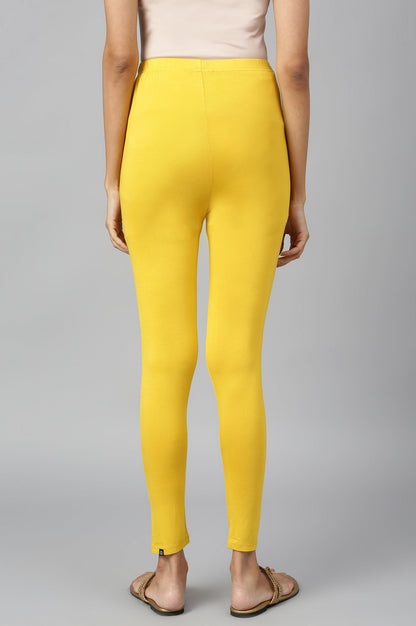 Yellow Skin Fit Tights