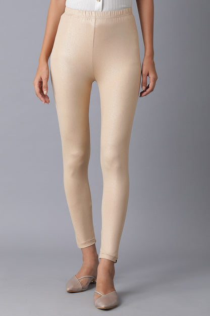 Rose Gold Solid Slim Fit Tights