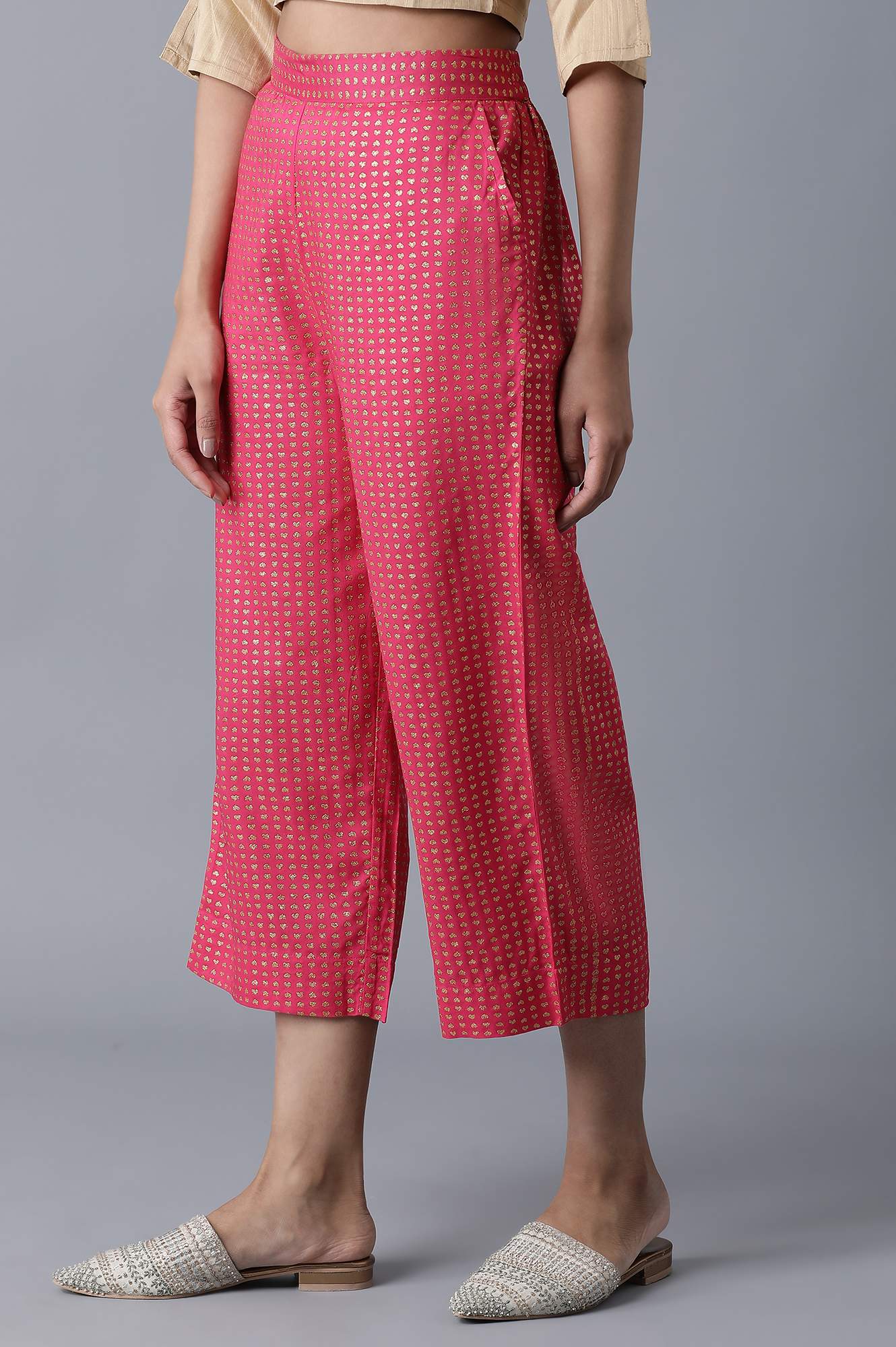 Red Geometrical Print Culotte