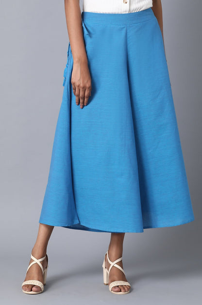 Blue Straight Culottes