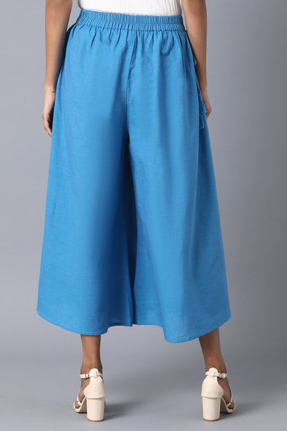 Blue Straight Culottes