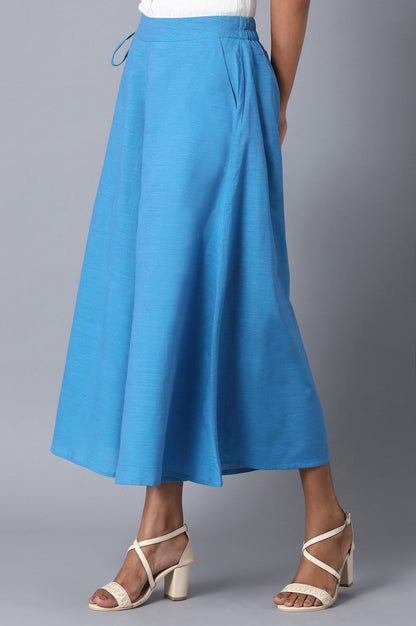 Blue Straight Culottes