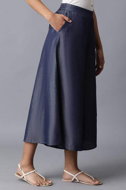 Blue Straight Culottes