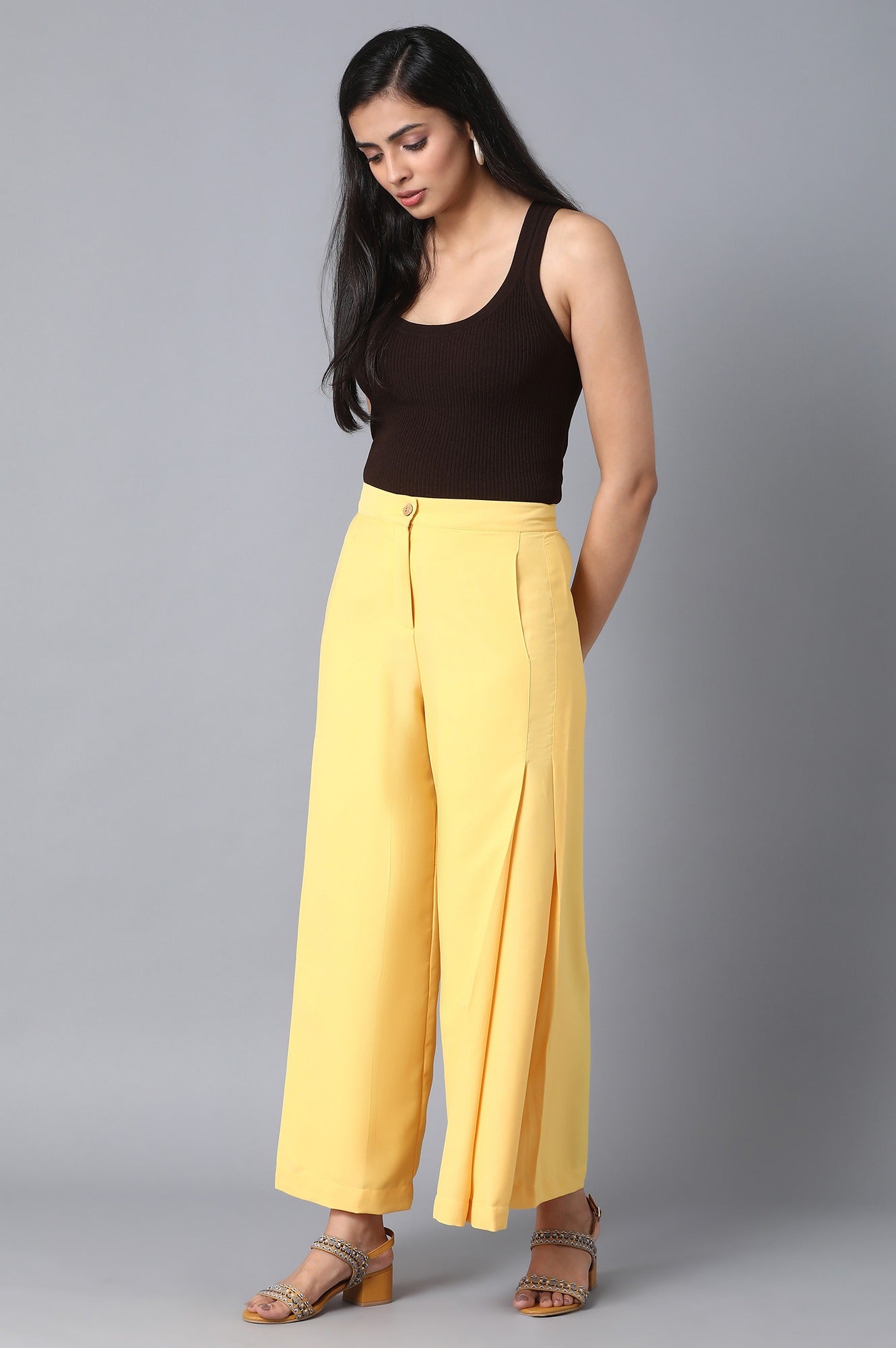 Yellow Loose Fit Palazzo