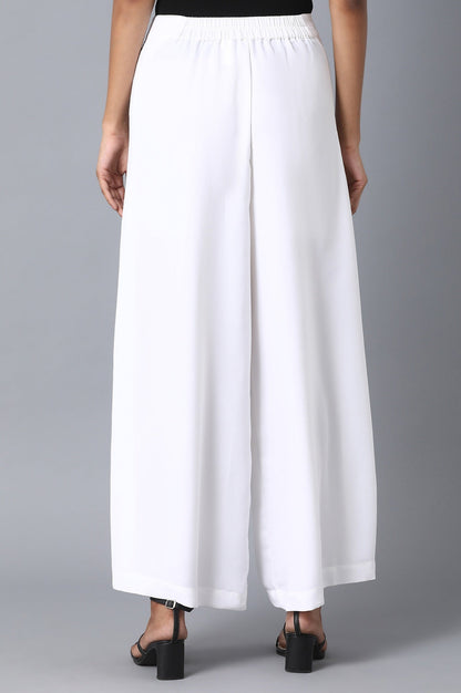 White Loose Fit Palazzo