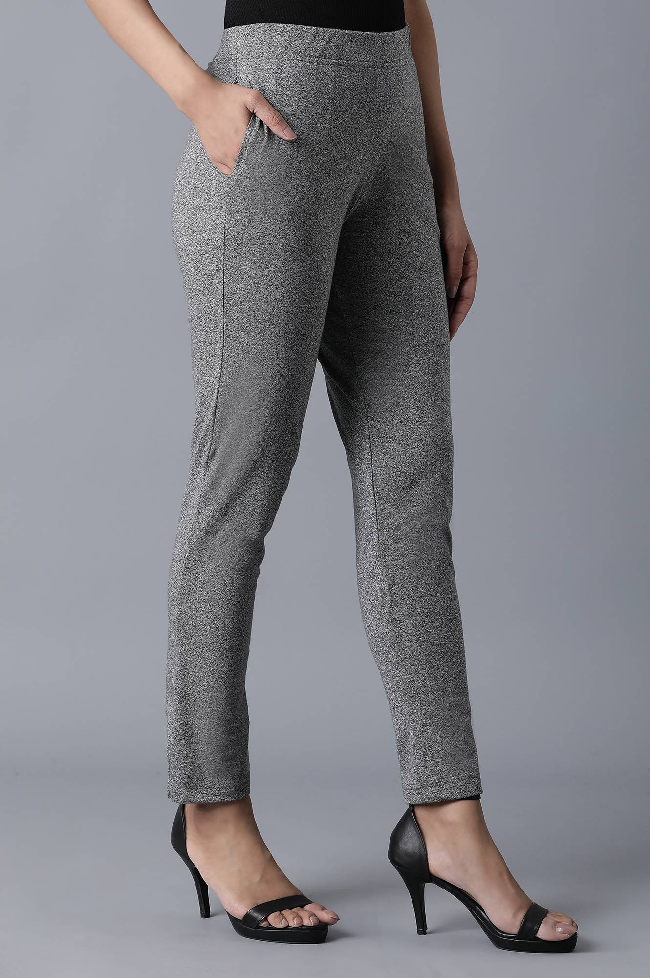 Grey Ankle Length Palazzo