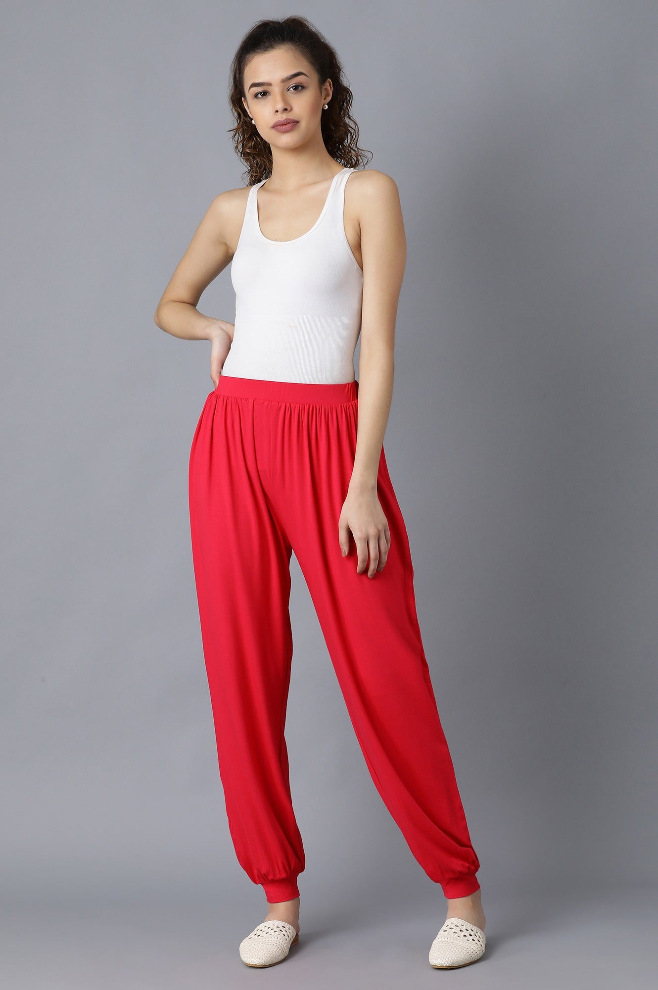 Red Harem Pants