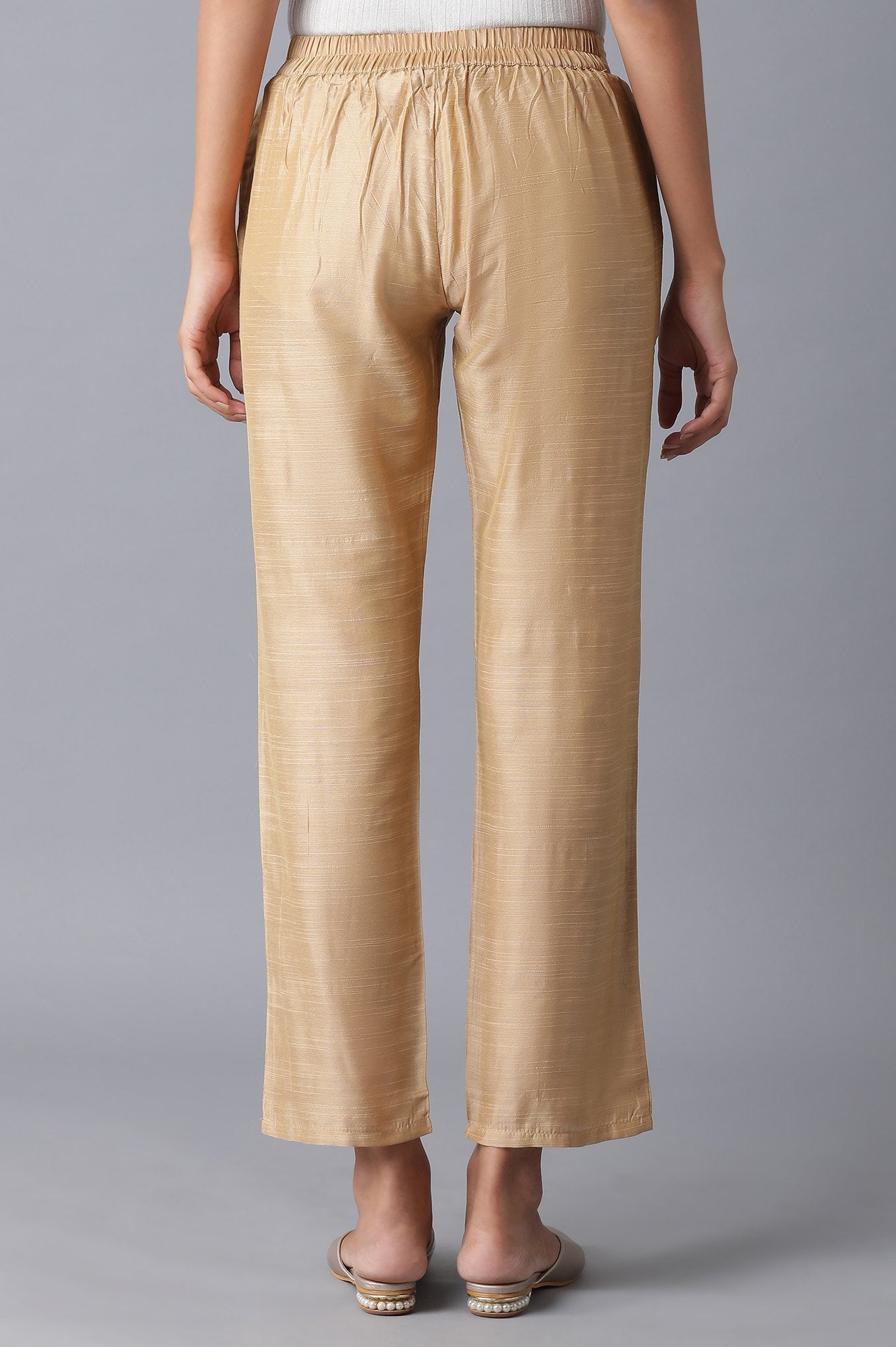 Golden Loose Trouser Pants