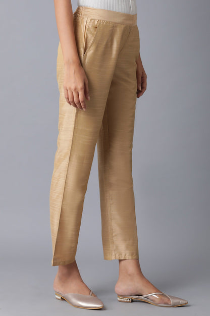 Golden Loose Trouser Pants