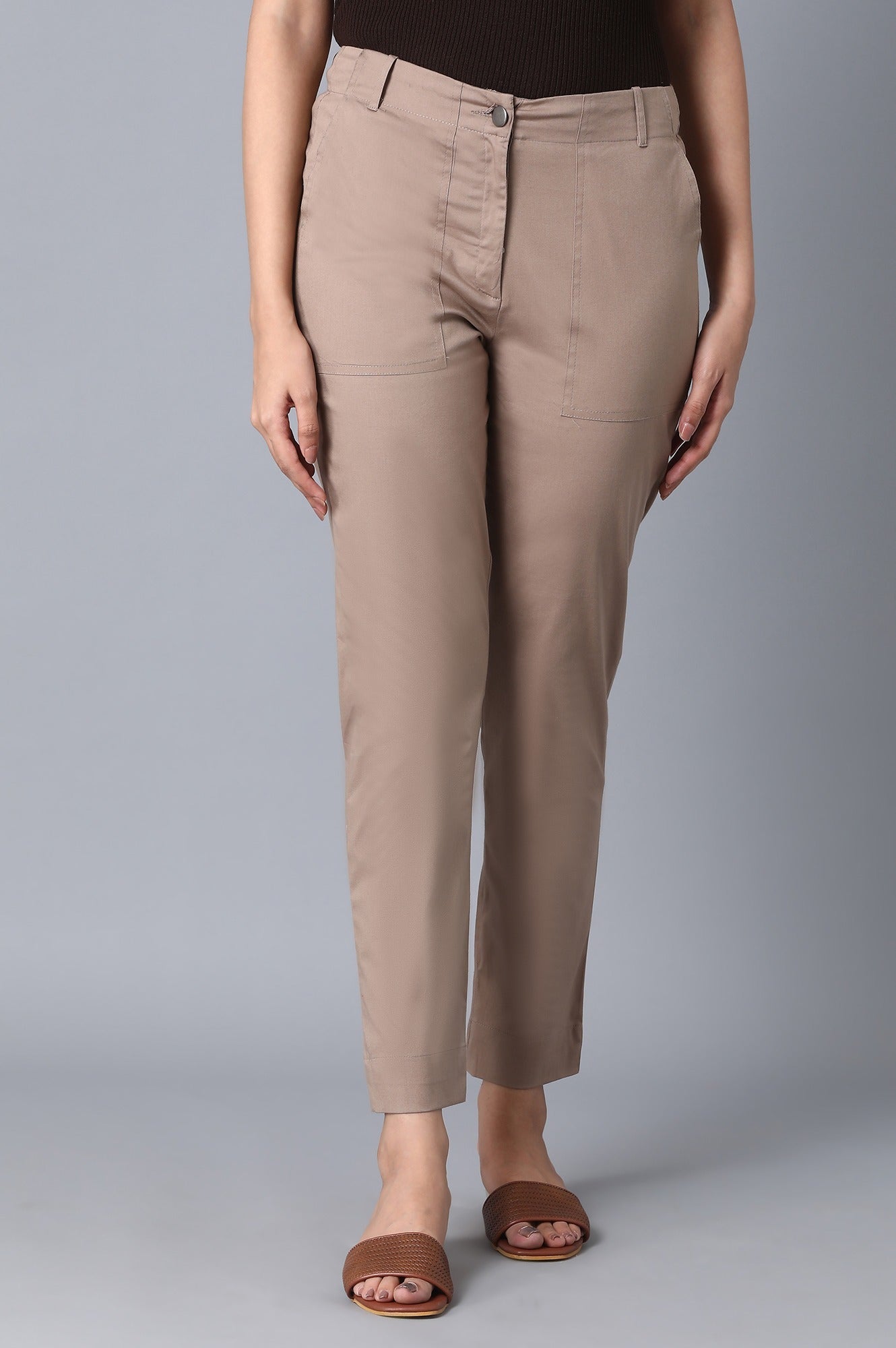 Khaki Slim Fit Trouser Pants