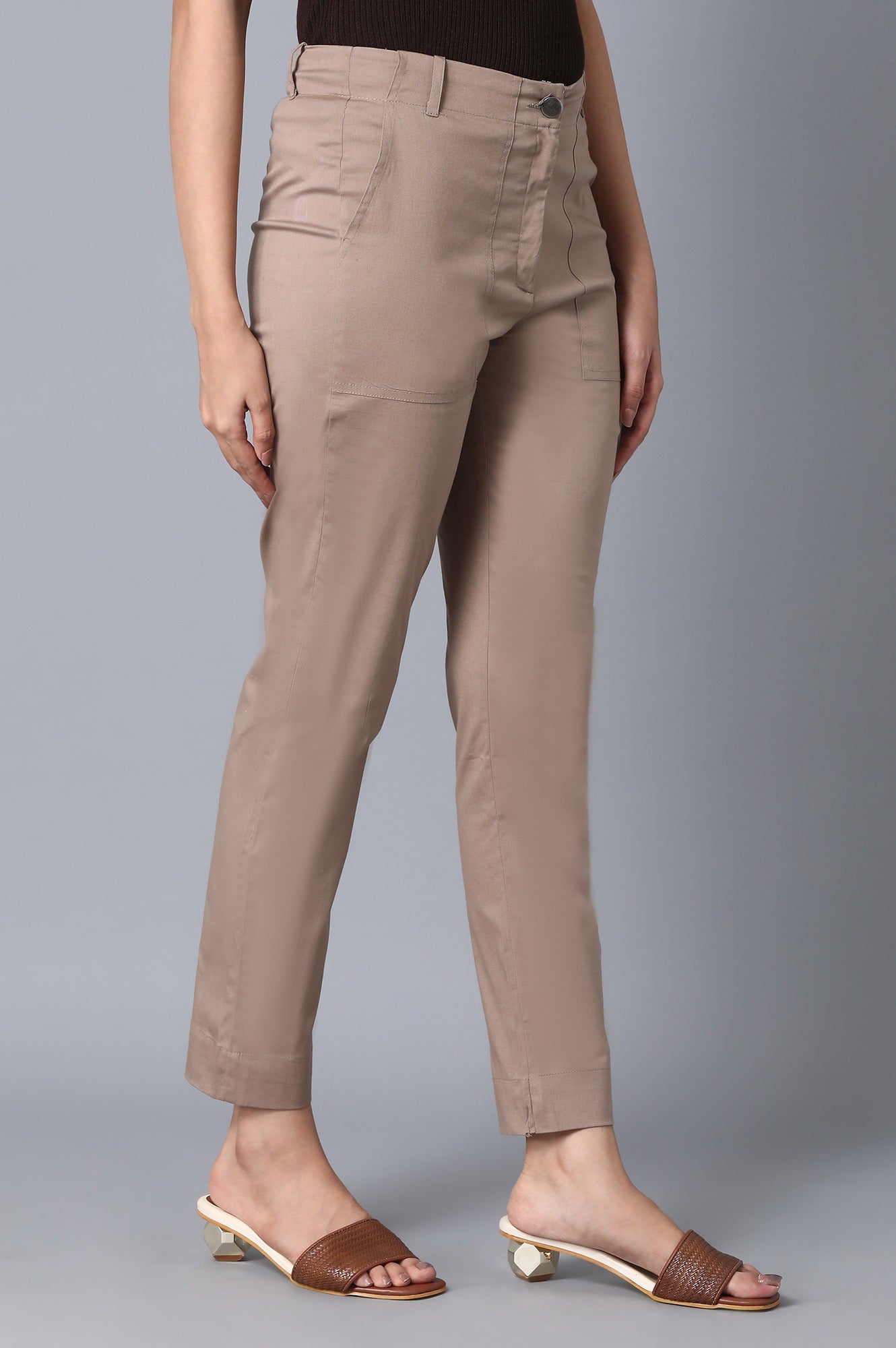 Khaki Slim Fit Trouser Pants