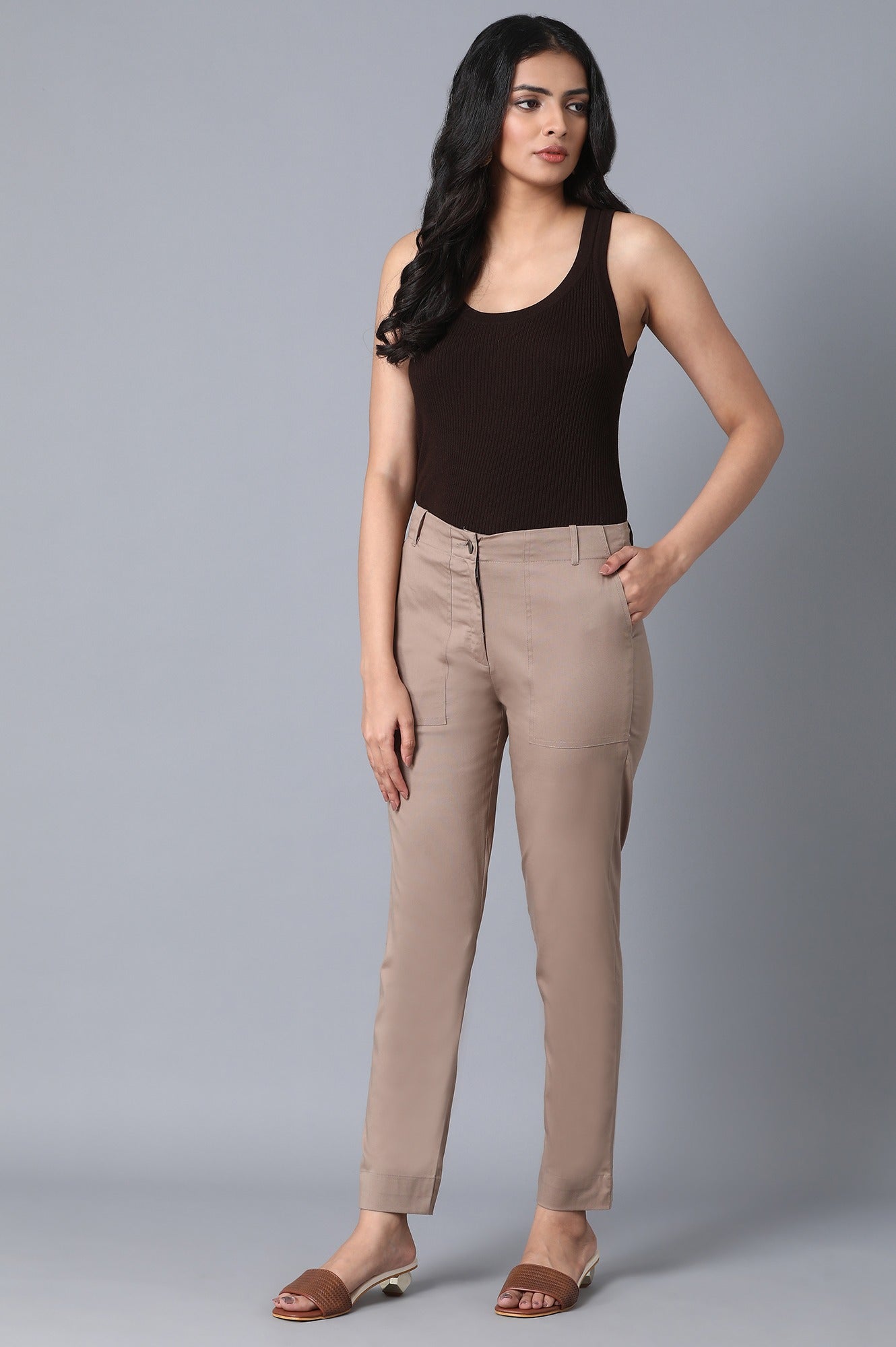 Khaki Slim Fit Trouser Pants