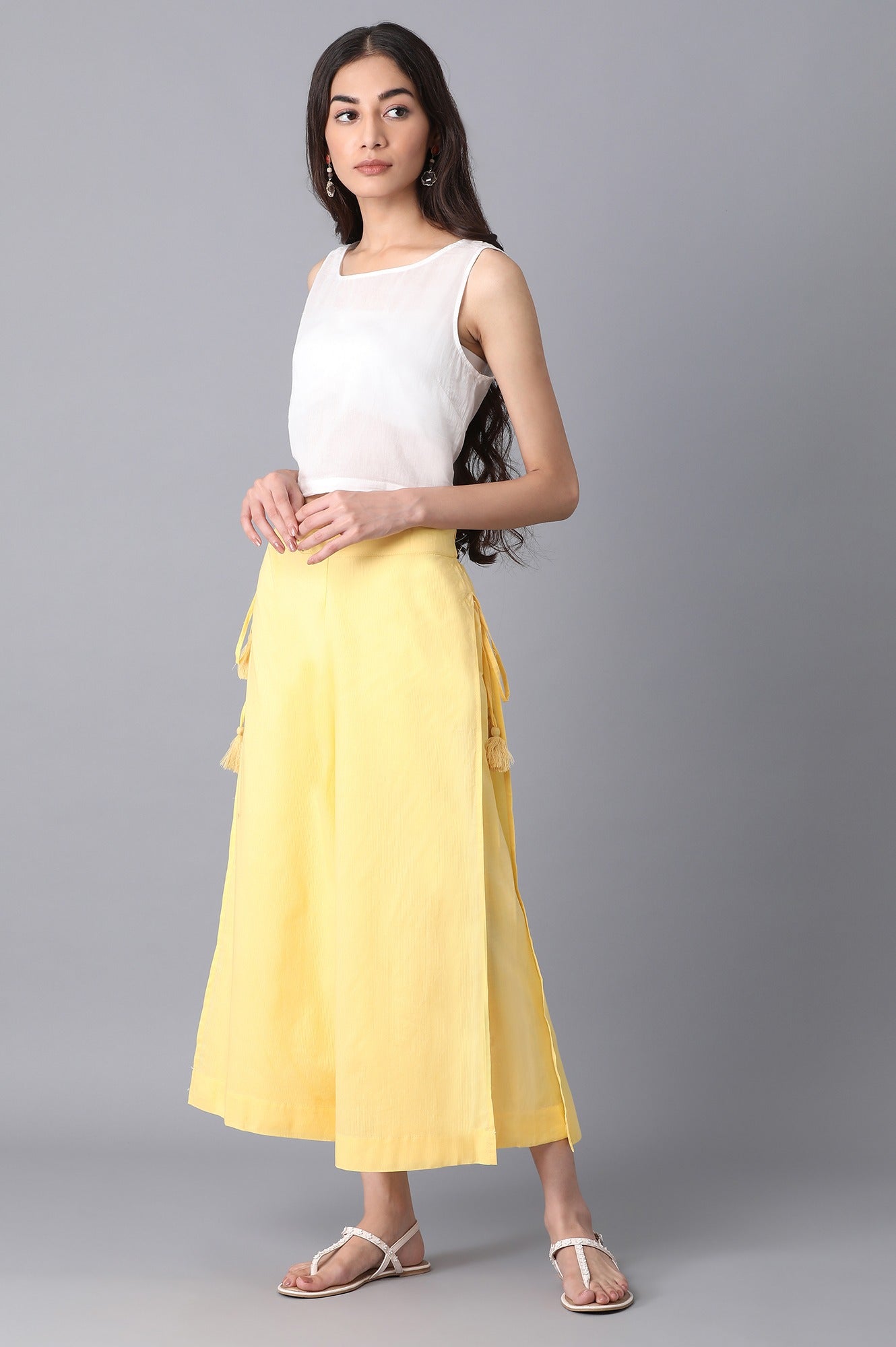 Yellow Straight Culottes