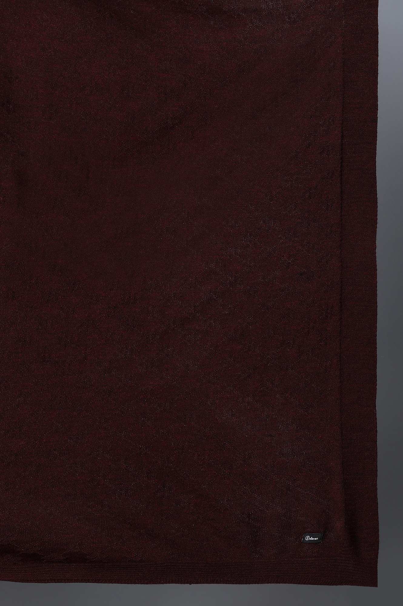 Maroon Winter Stole