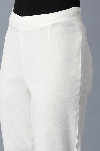 White Fitted Pants