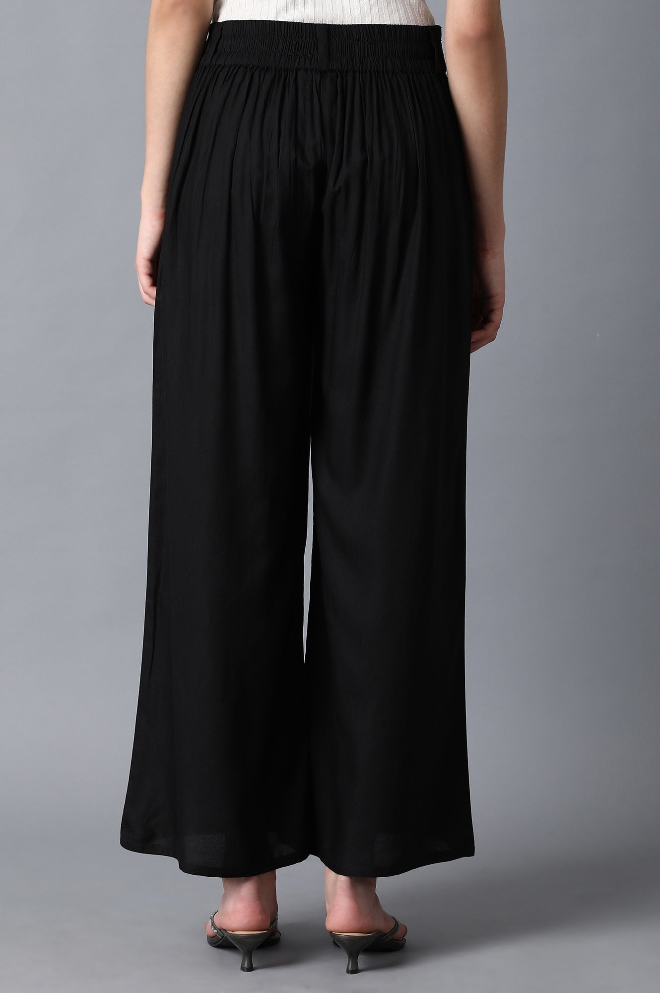 Black Tailored Volume Pants