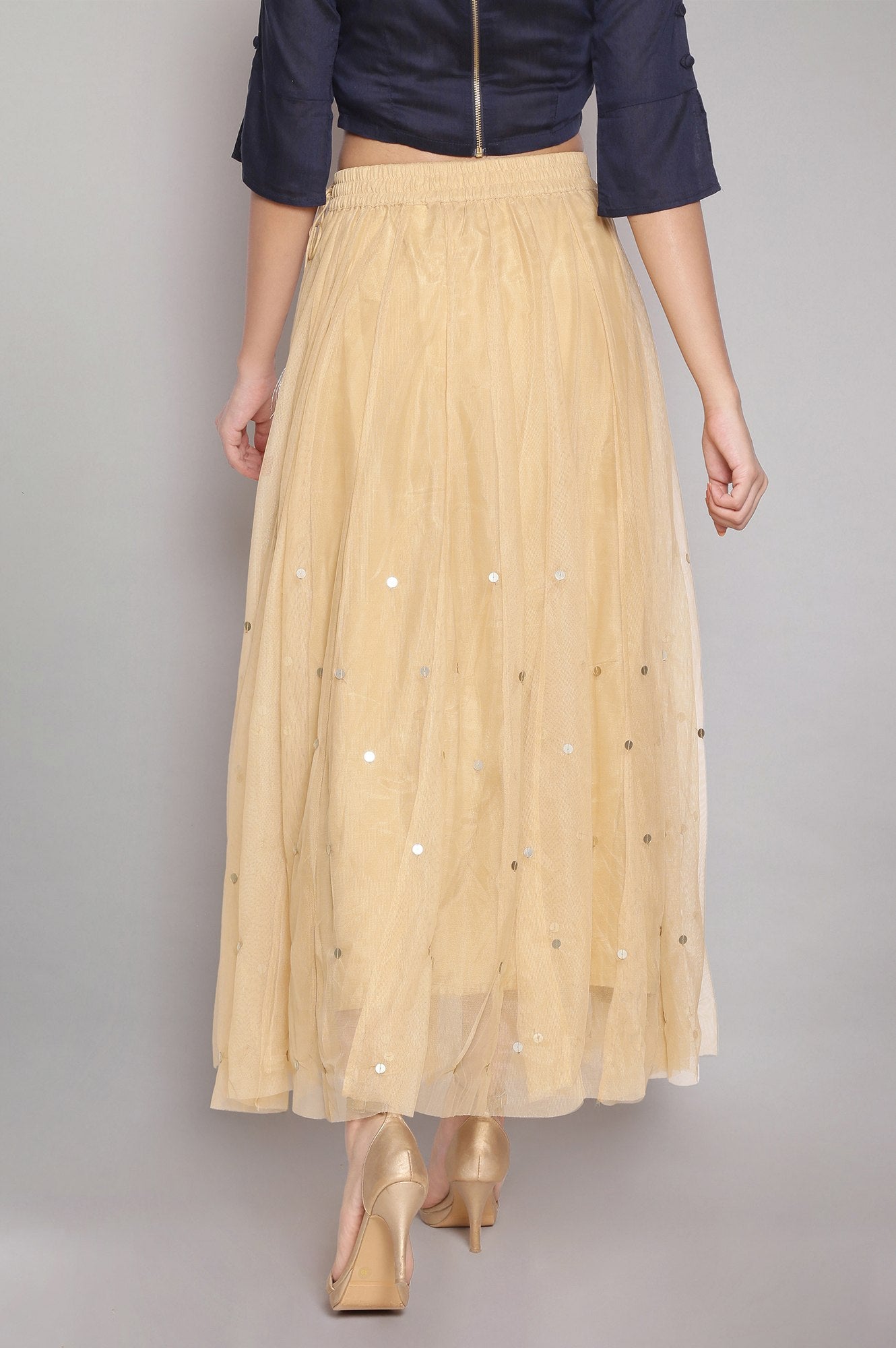 Gold Gathered Skirt