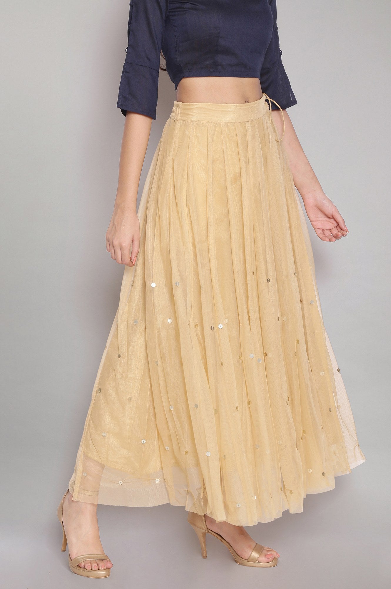 Gold Gathered Skirt