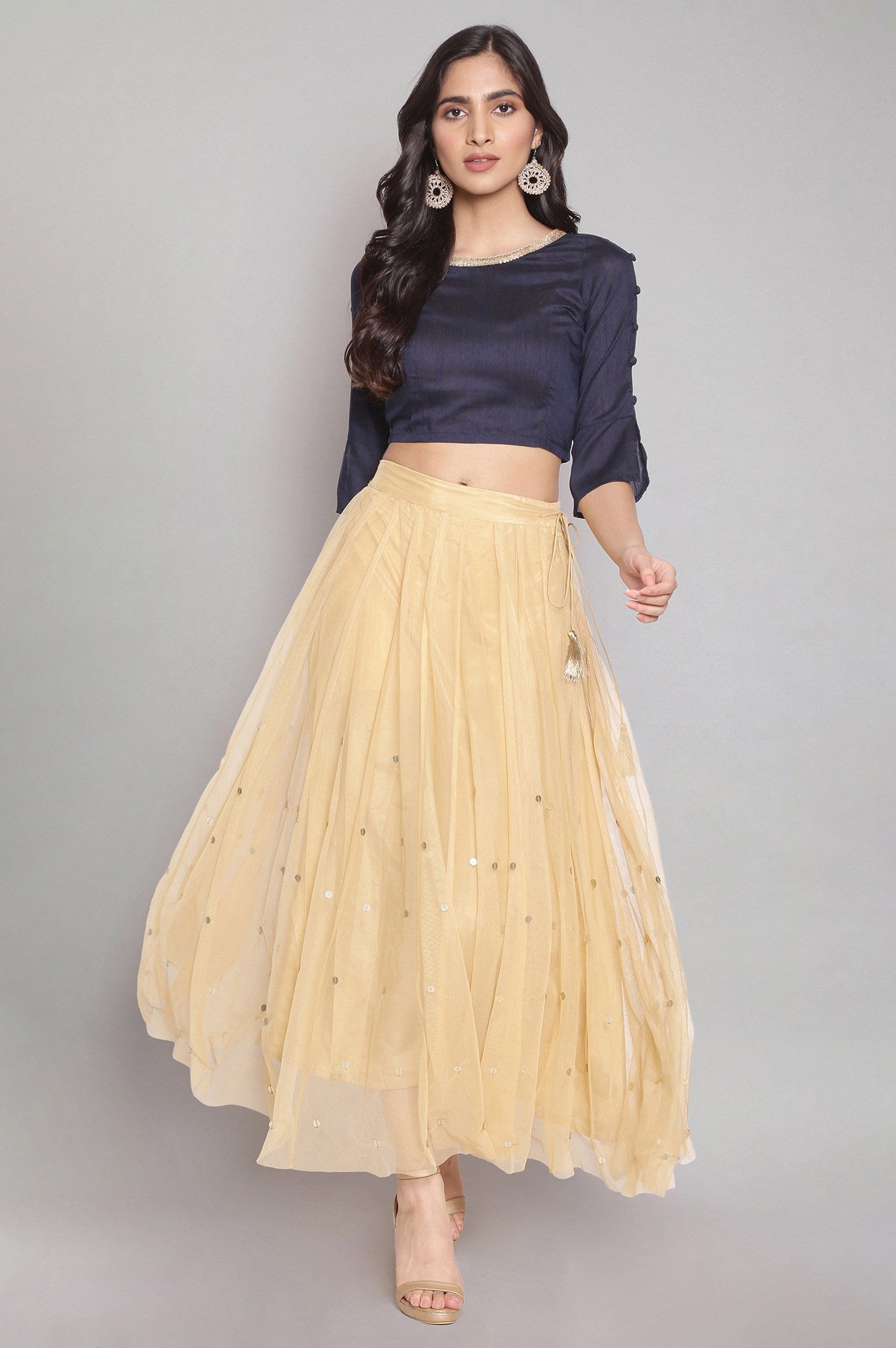 Gold Gathered Skirt