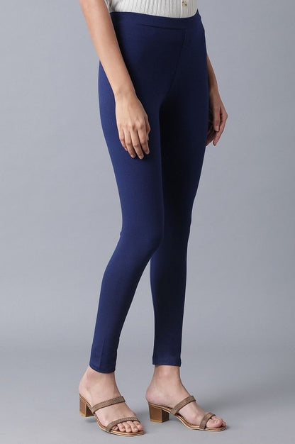 Blue Ankle Length Tights