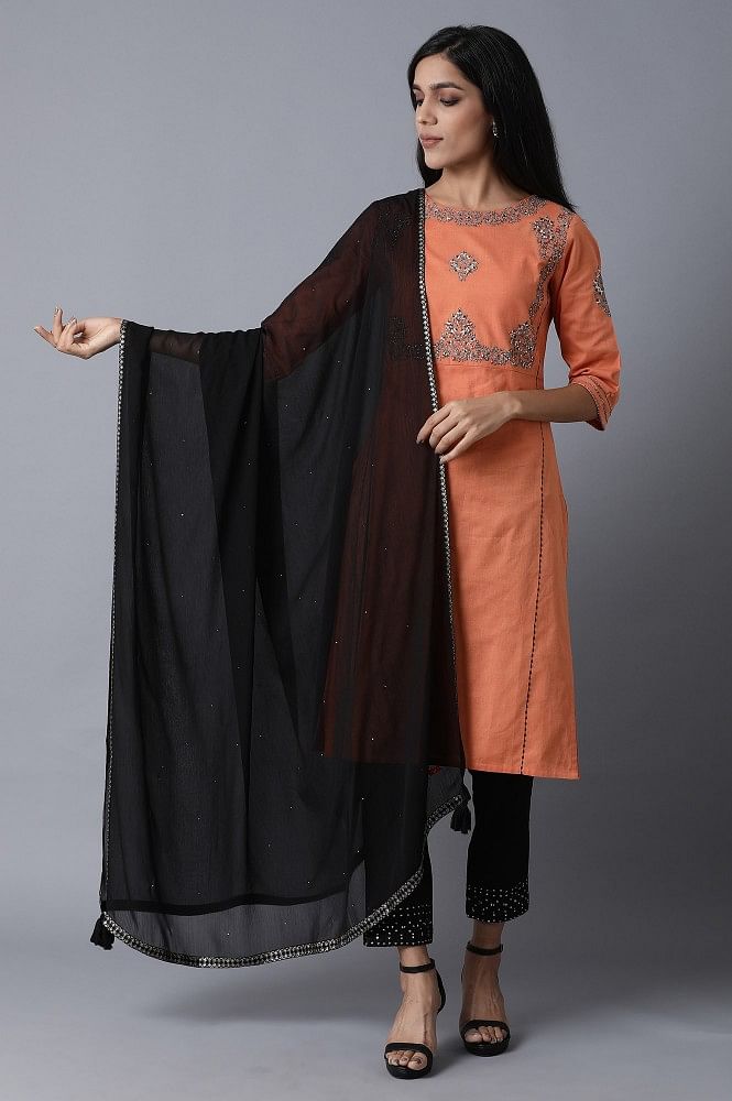 Black Tassel Dupatta