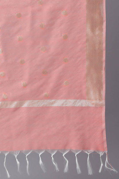 Peach Cotton Dupatta