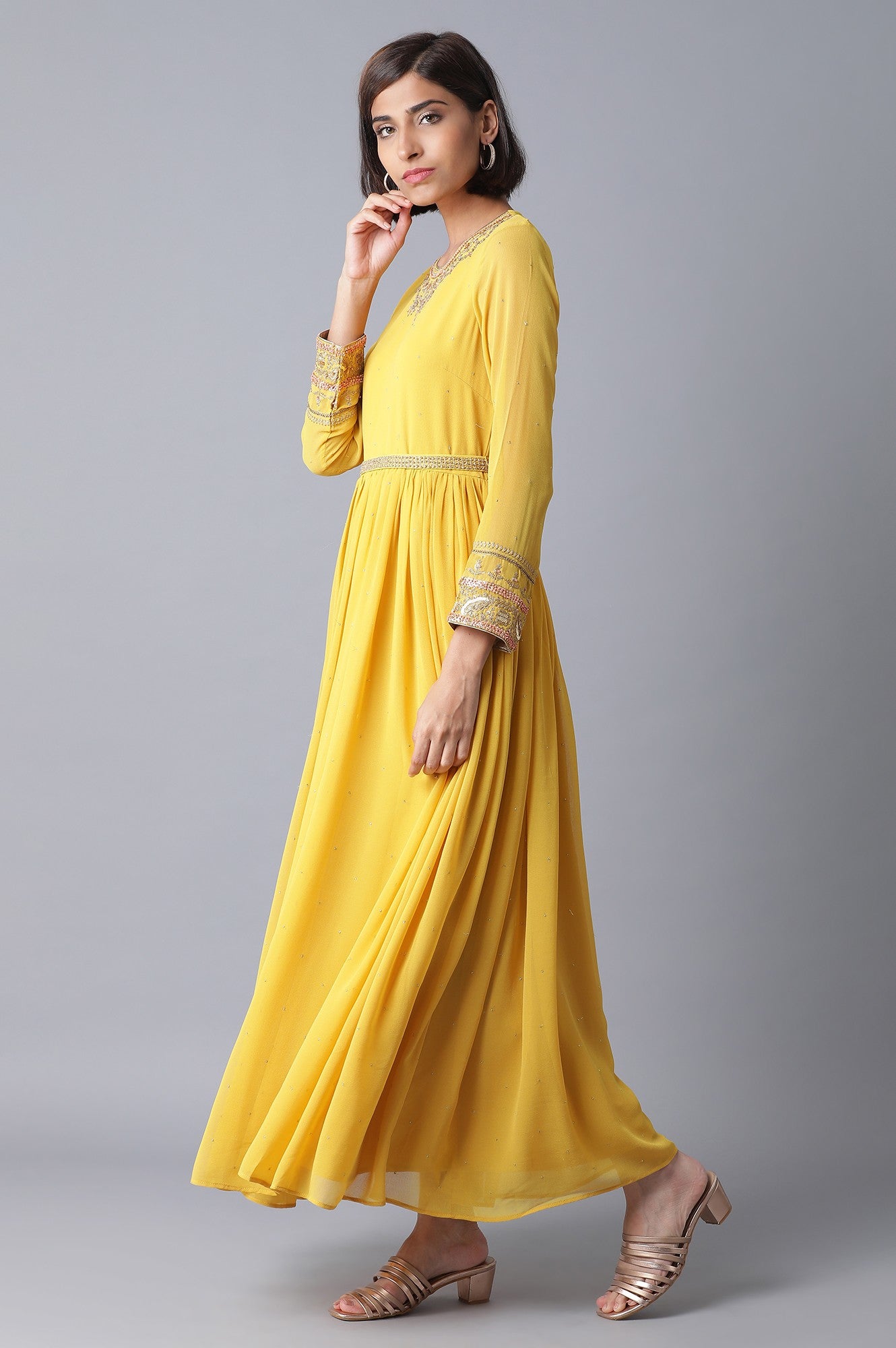 Yellow Flared Dress