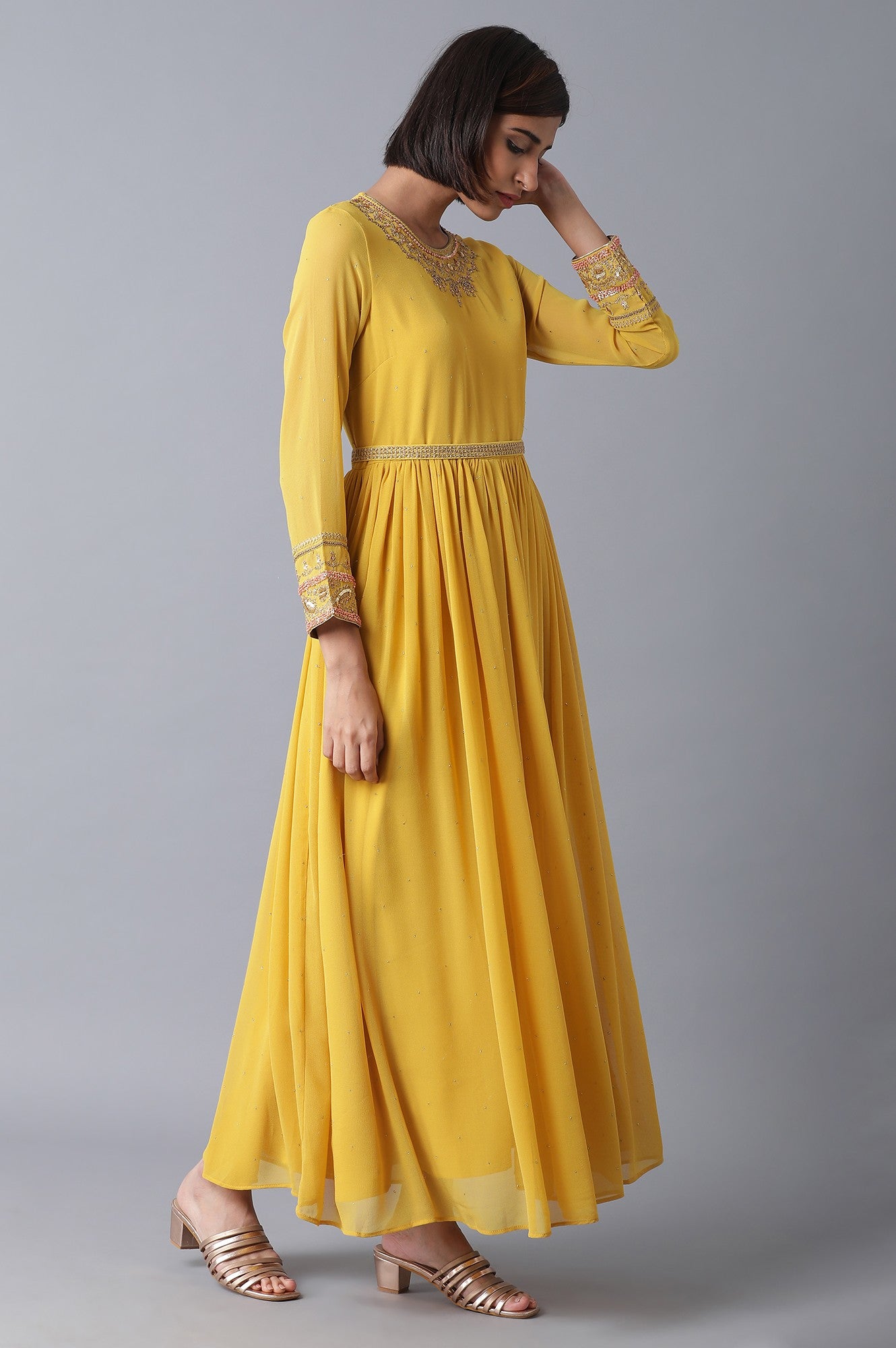 Yellow Flared Dress