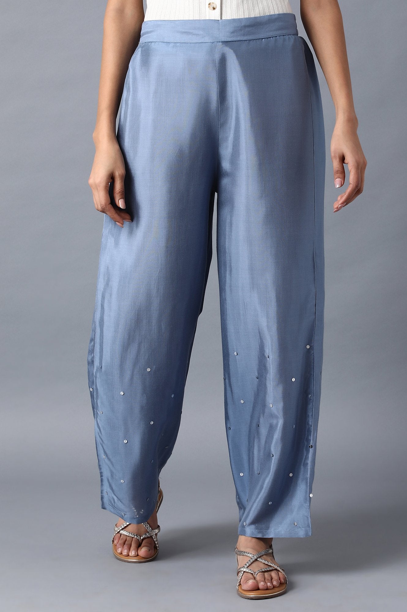 Blue Parallel Pants