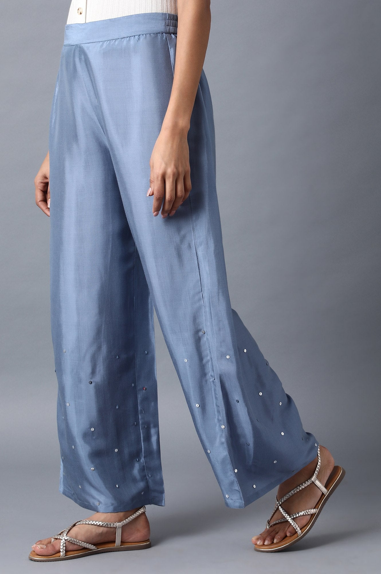 Blue Parallel Pants