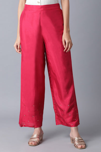 Dark Pink Parallel Pants