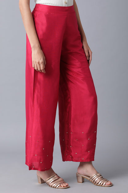 Dark Pink Parallel Pants