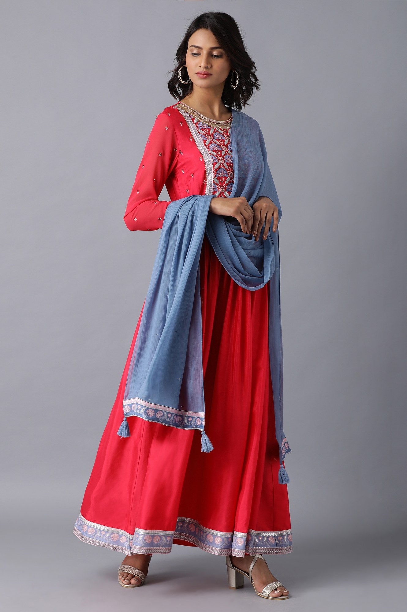 Blue Chiffon Dupatta