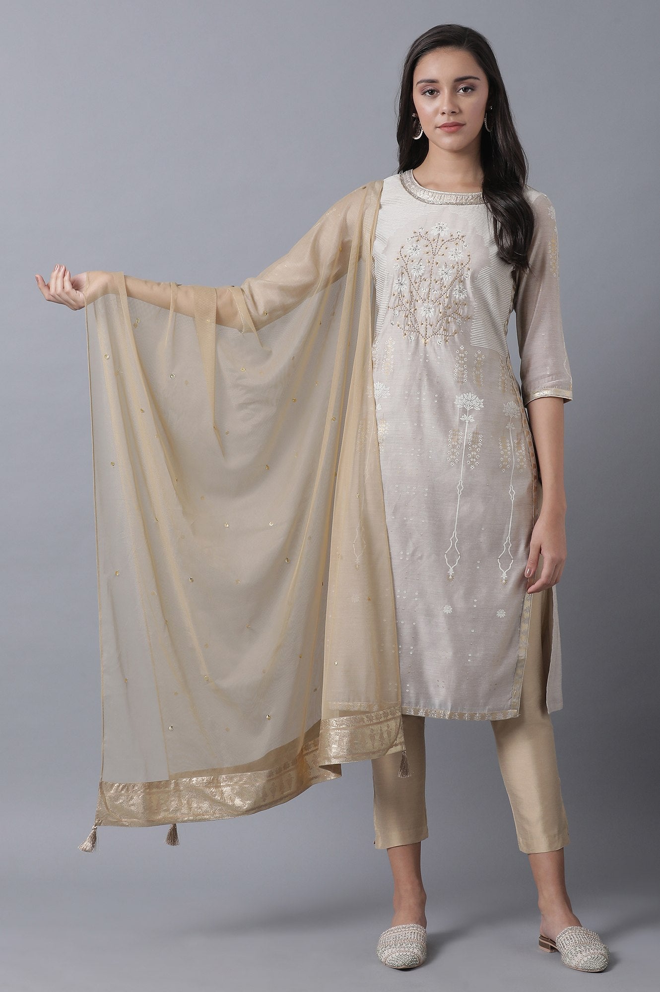 Beige Dupatta