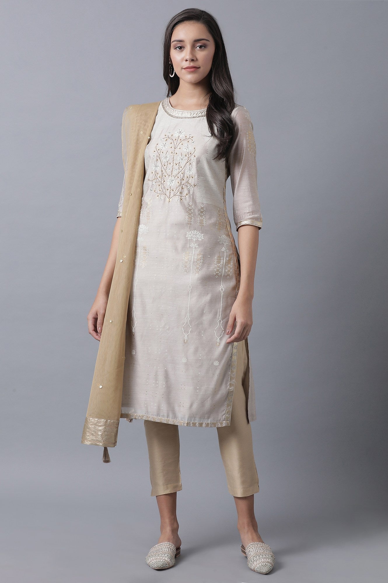 Beige Dupatta