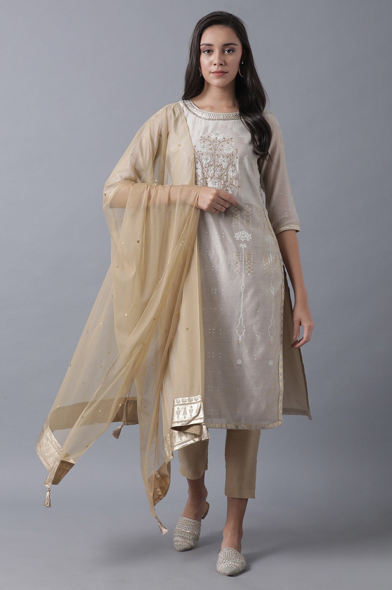 Beige Dupatta