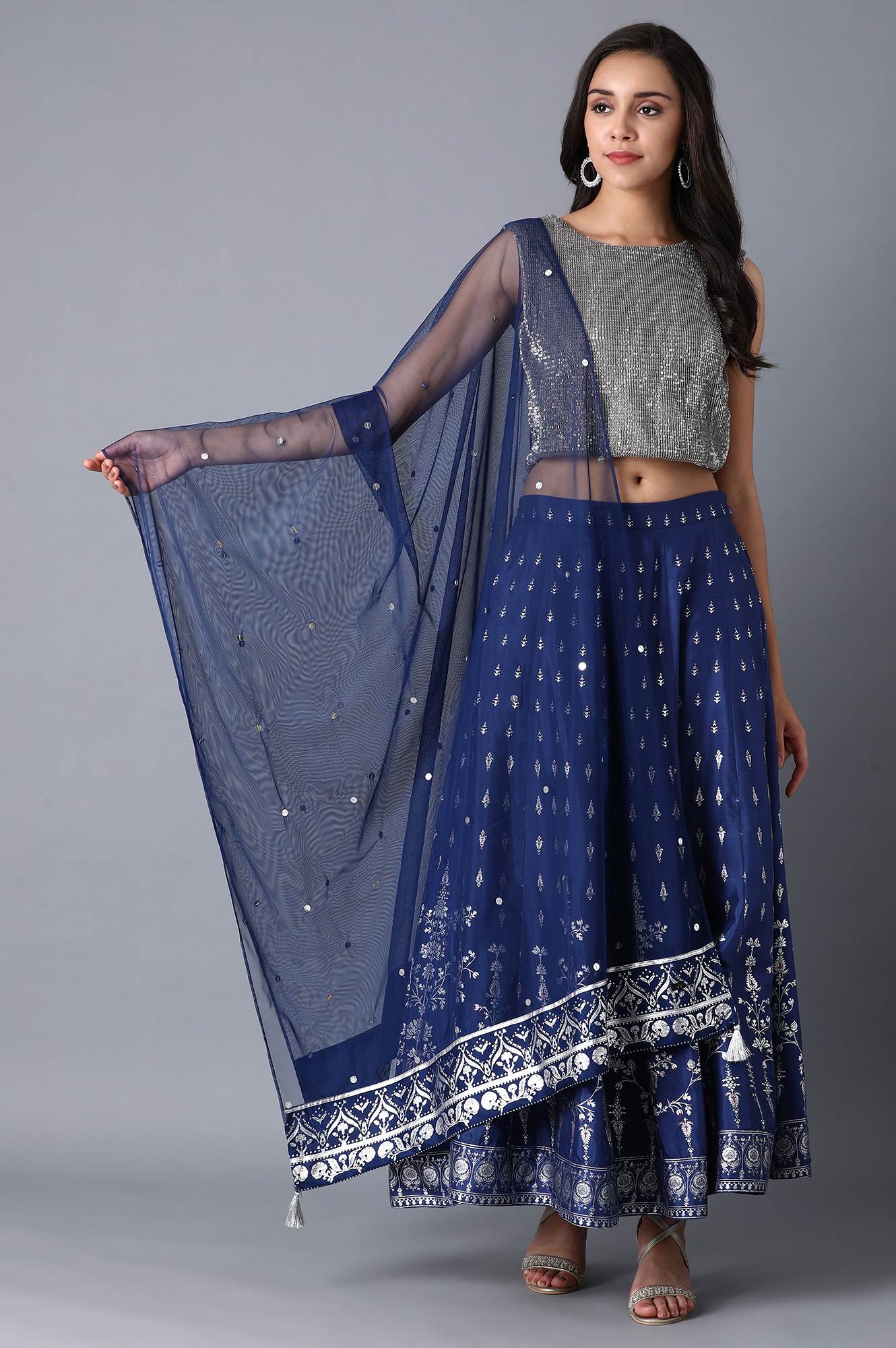 Navy Blue Dupatta