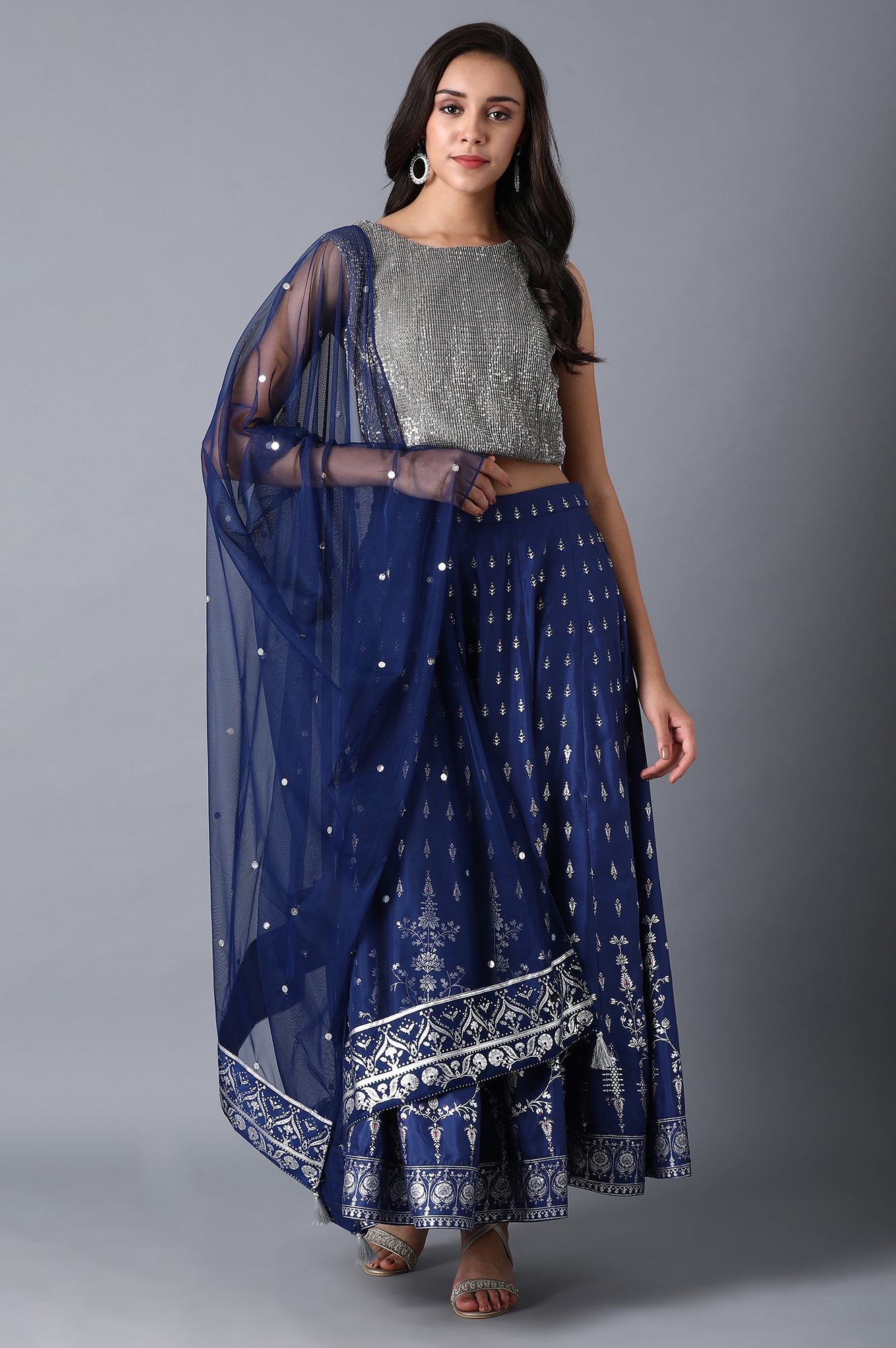 Navy Blue Dupatta