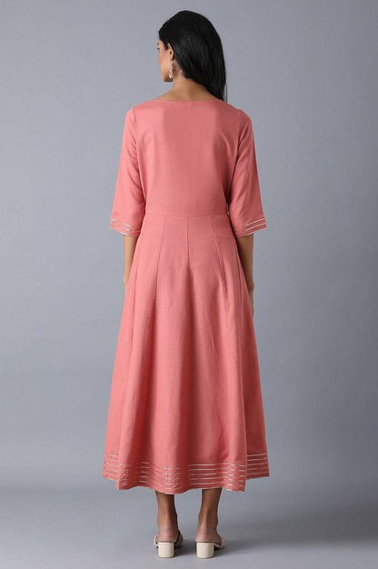 Raddish Pink Mocklayer Dress - wforwoman