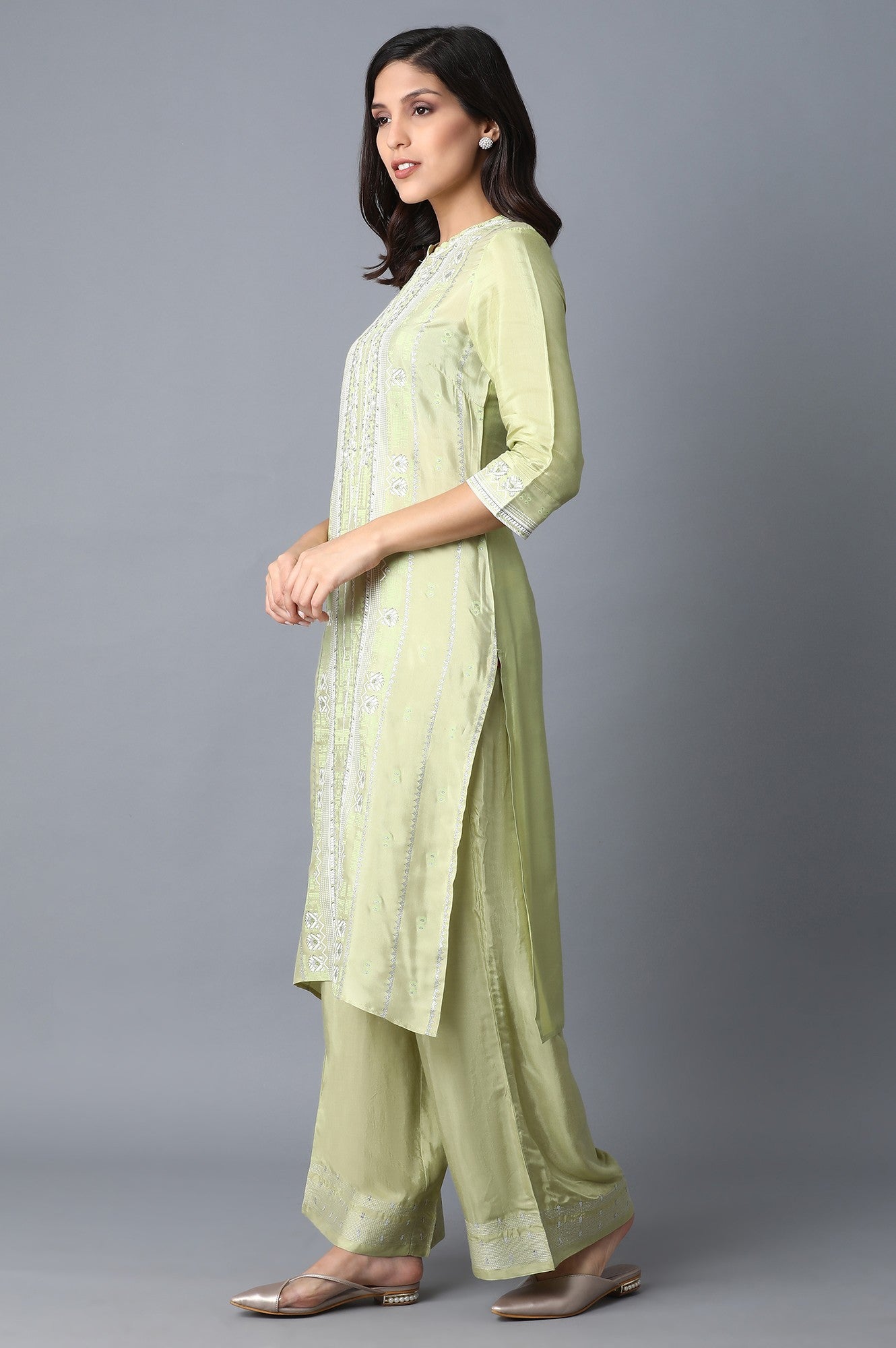 Green Straight kurta