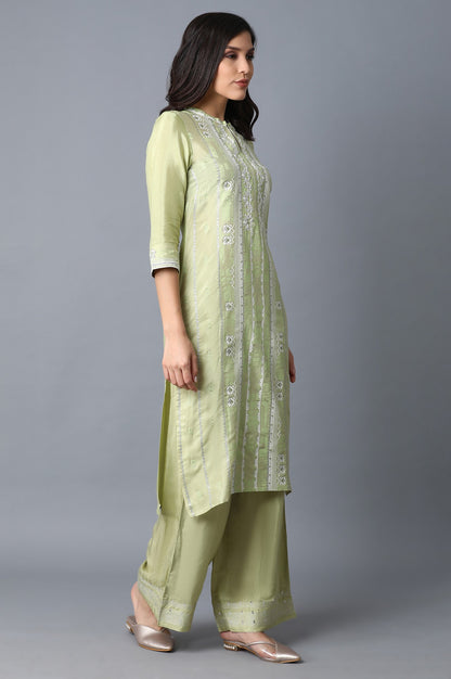 Green Straight kurta