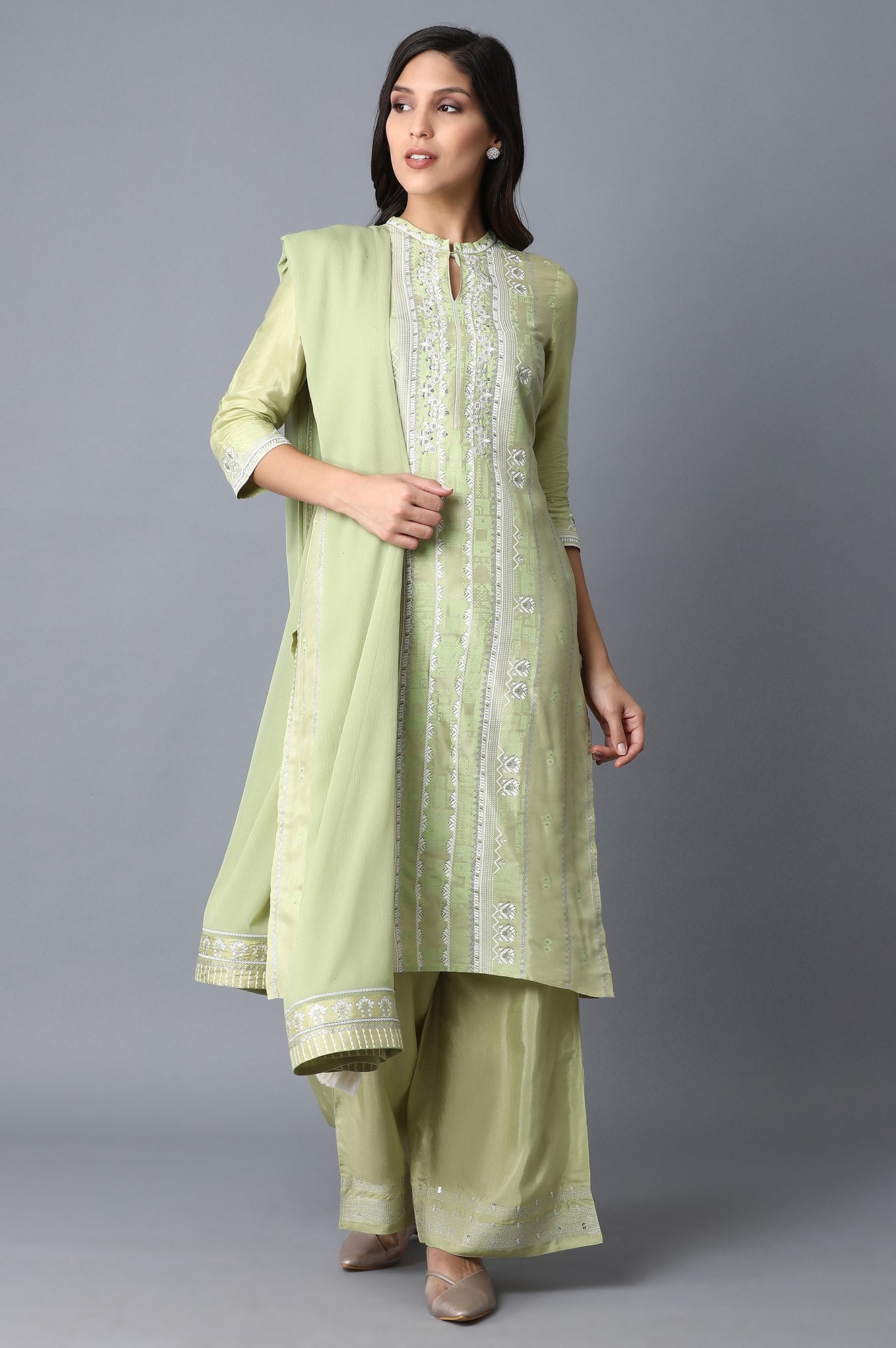 Green Straight kurta