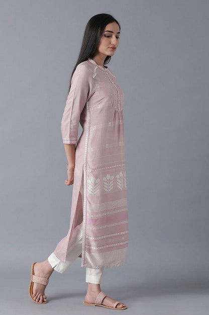 Pink Straight kurta - wforwoman